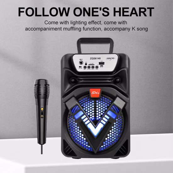 High Power LED RGB Light Wireless Stage Party Karaoke Outdoor Bluetooth Speaker