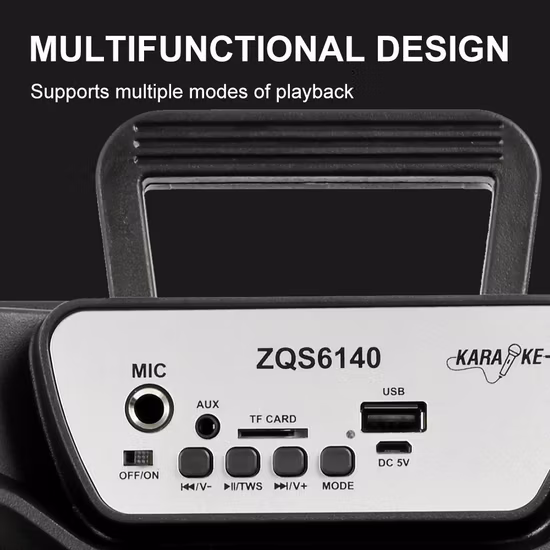 High Power LED RGB Light Wireless Stage Party Karaoke Outdoor Bluetooth Speaker