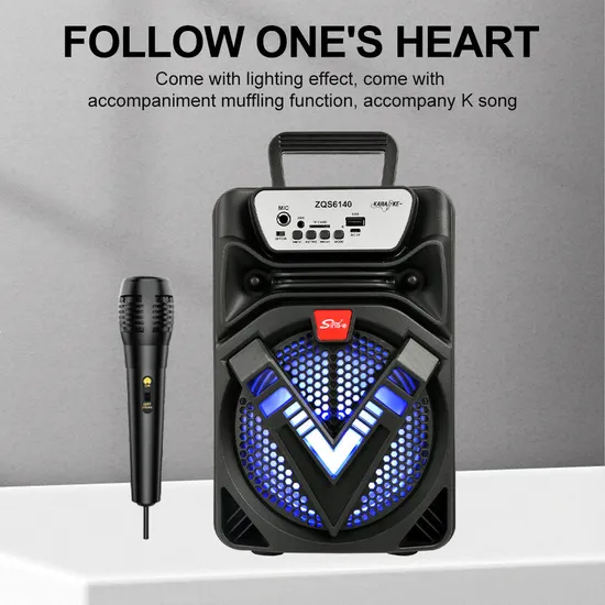 High Power LED RGB Light Wireless Stage Party Karaoke Outdoor Bluetooth Speaker